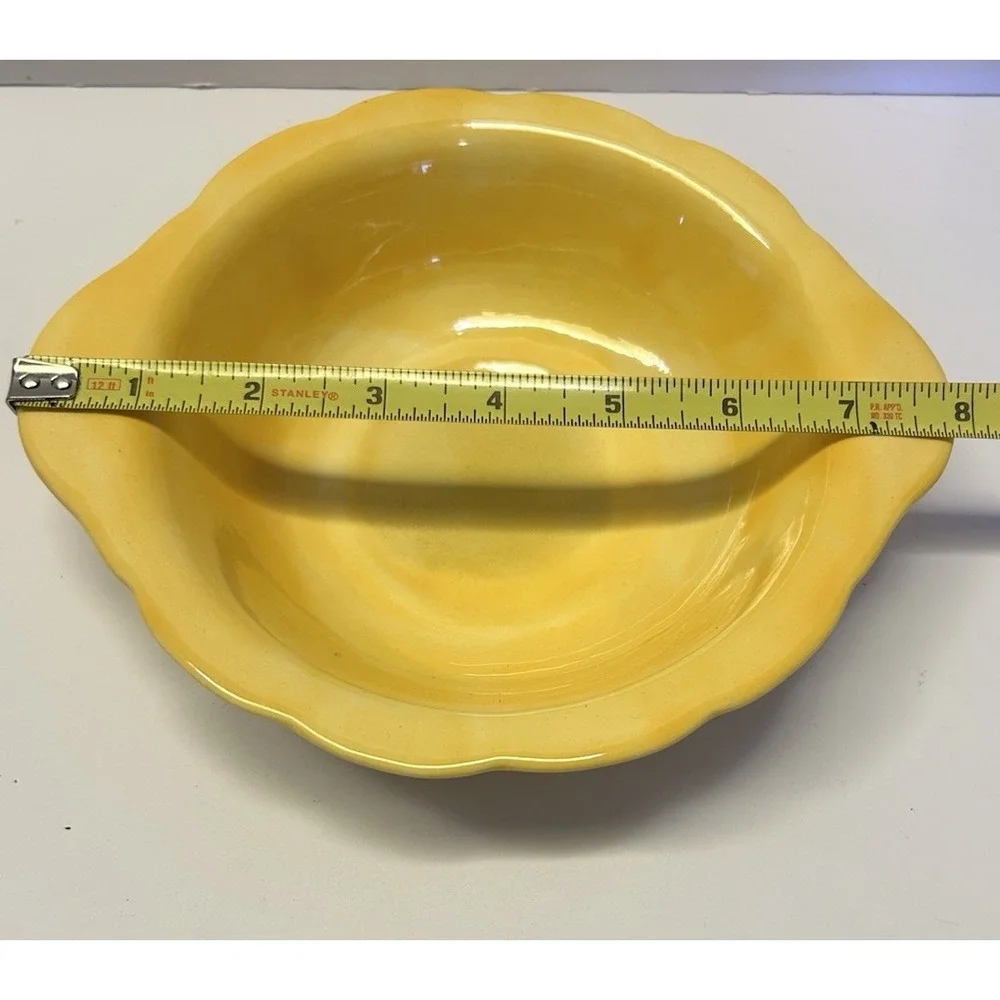 Vintage Pitcher Wash Basin Matching Bowl Set Yellow And Hand Panted Candlesticks